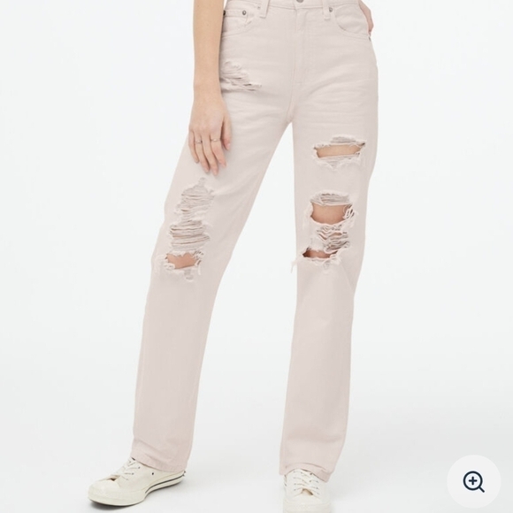 Aeropostale Baggy 90s Jeans, Dusty Pink, US Women's 8R - Picture 2 of 10
